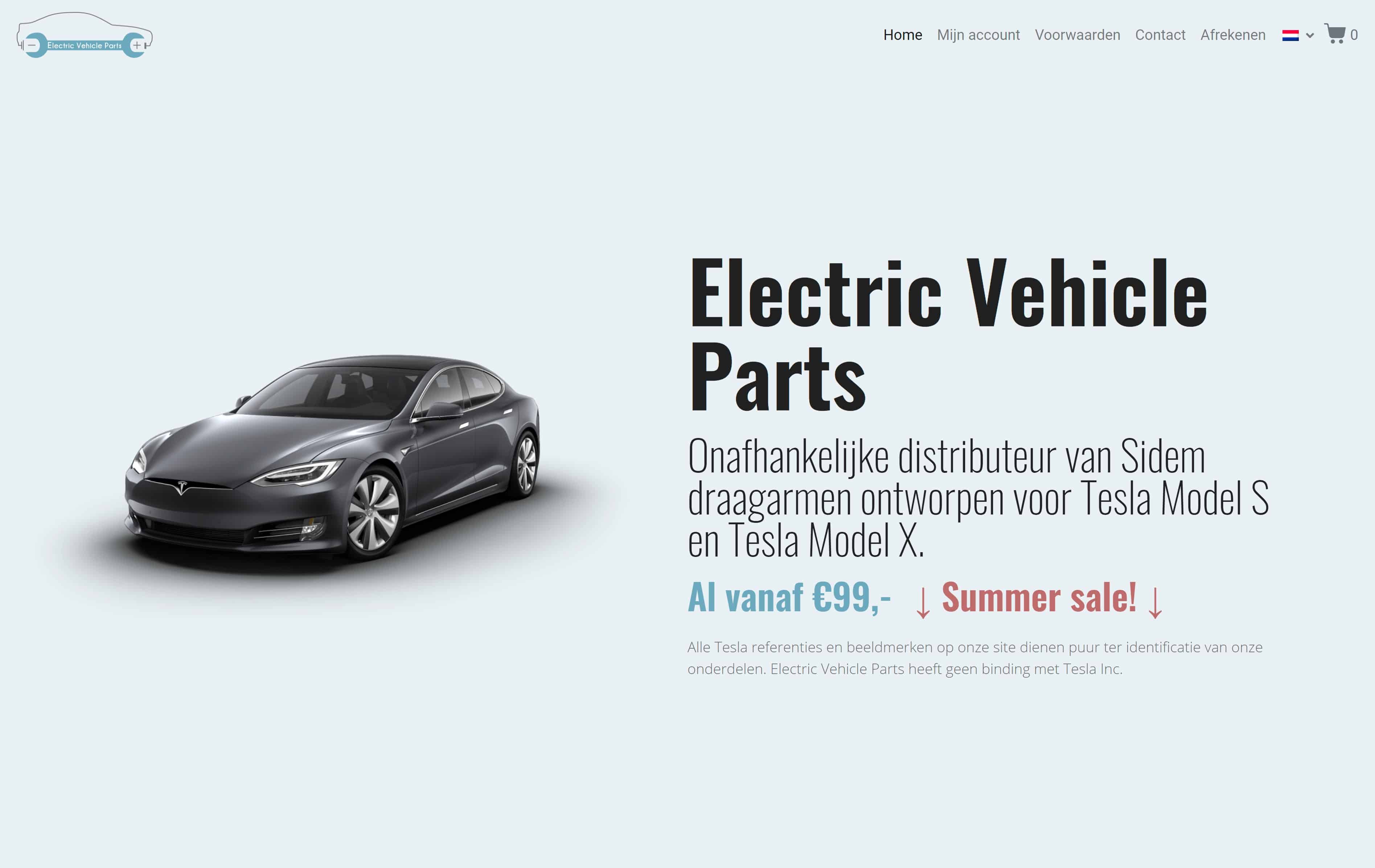 Electric Vehicle Parts website